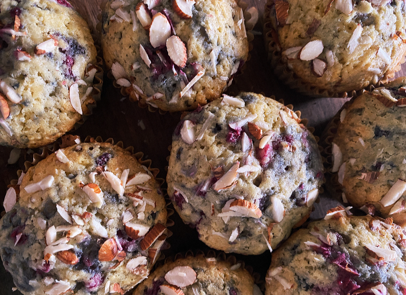 Raspberry Almond Muffins