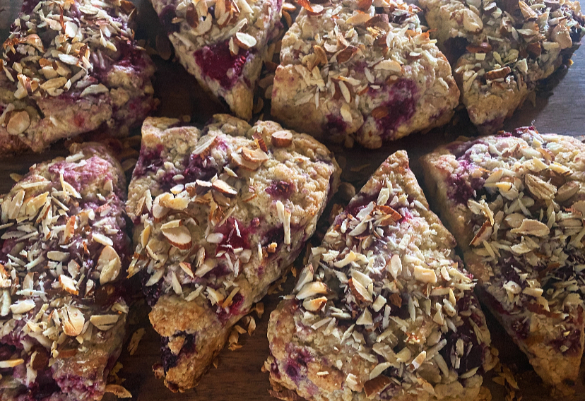 Raspberry Almond Scones