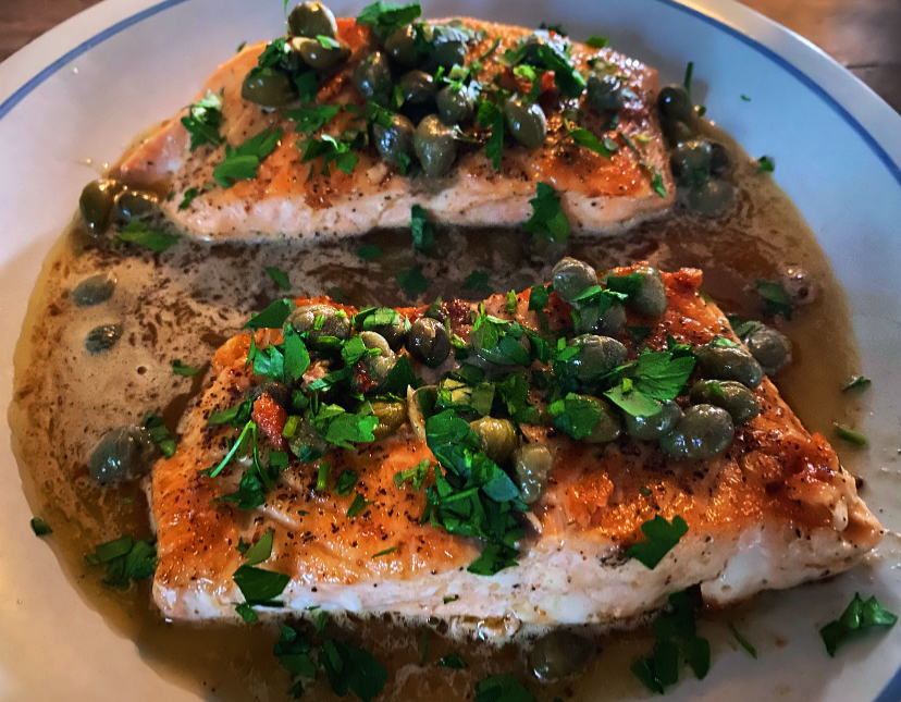 Salmon Fillet with Capers and Butter&nbsp;Sauce