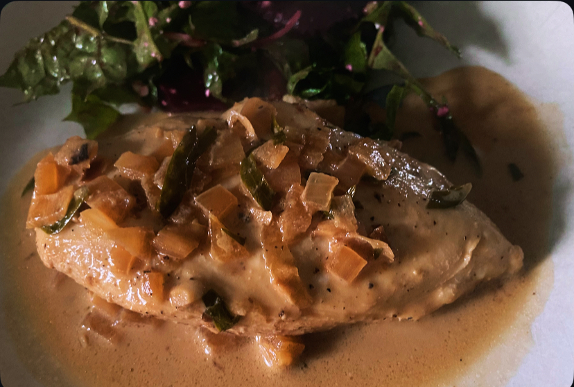 Chicken in Tarragon and White Wine&nbsp;Sauce