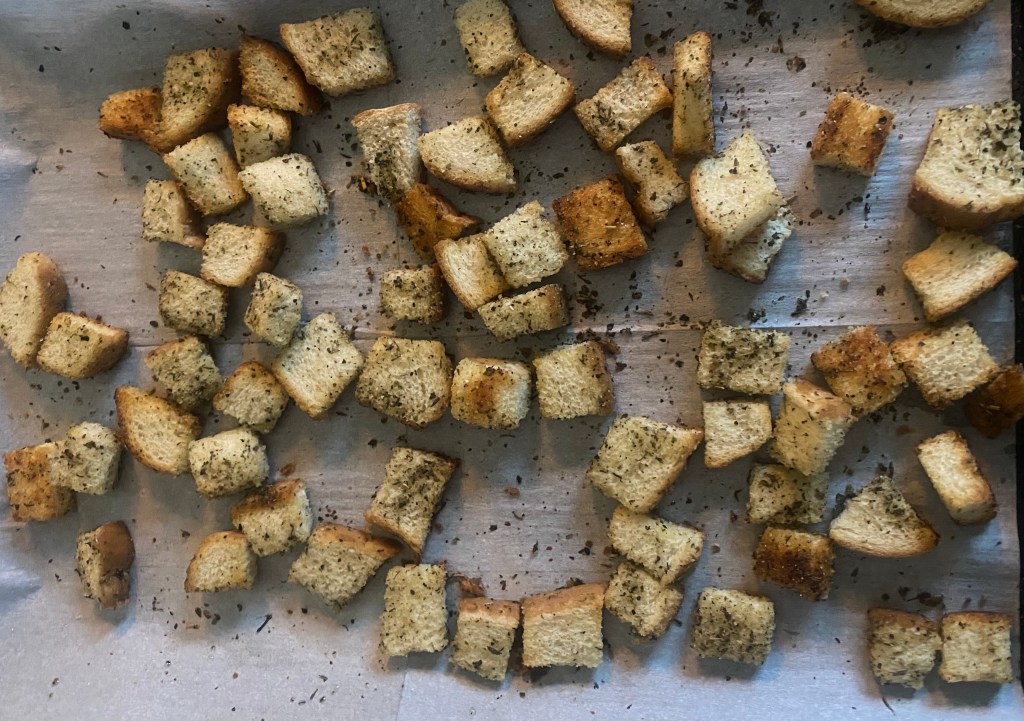 Homemade Garlic Croutons